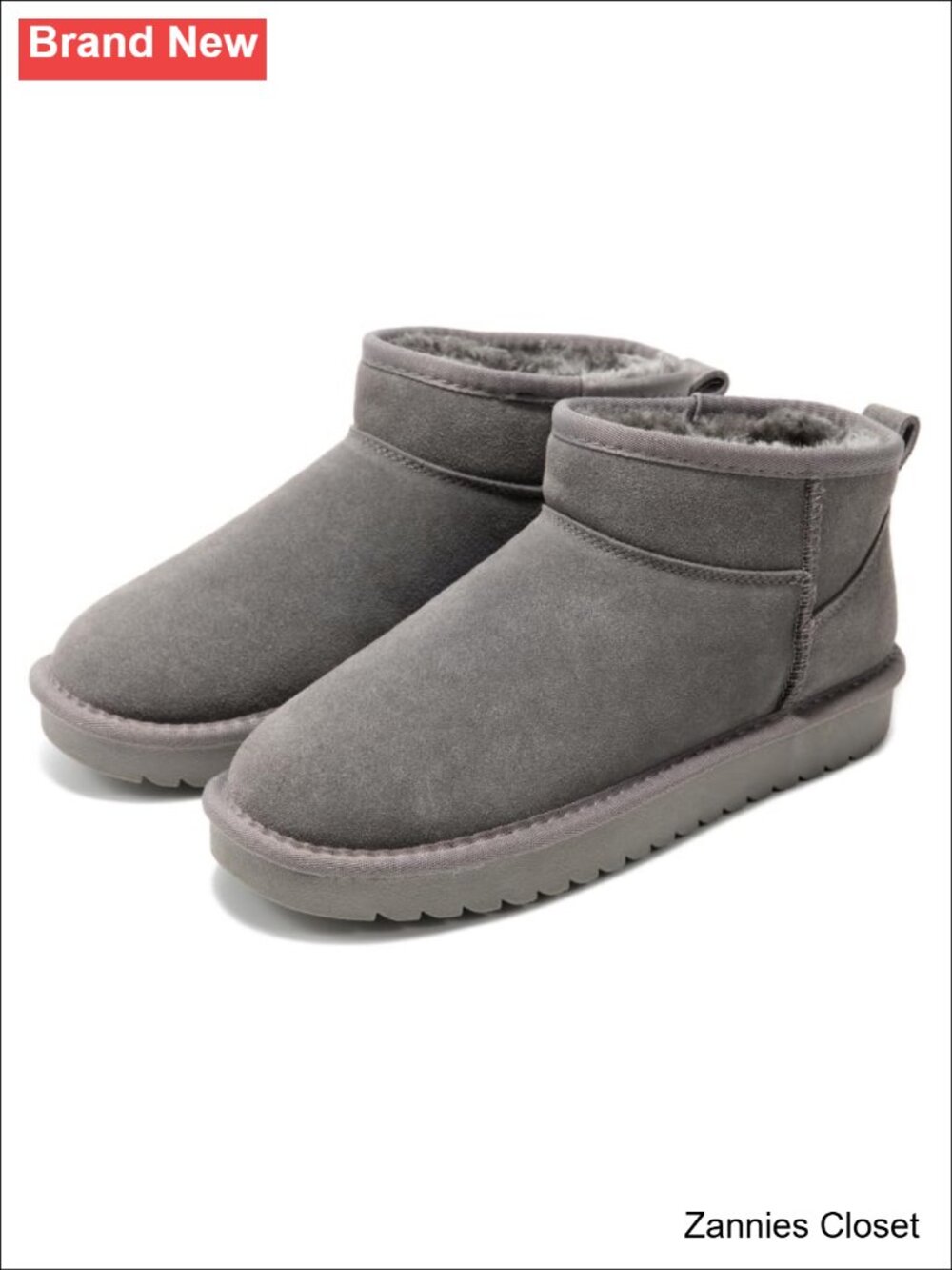 ✨ Project Cloud 100% Genuine Leather Fur-Lined Ankle Booties Women's Winter